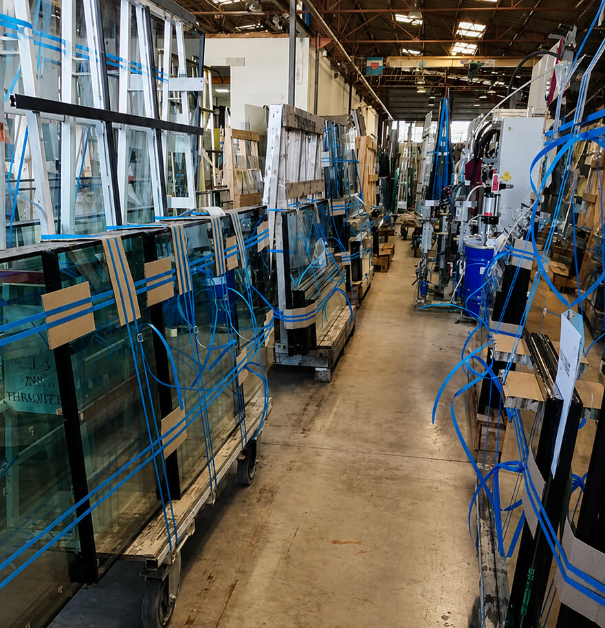 L’usine de Midi Miroiterie, fabricant de vitrage isolant