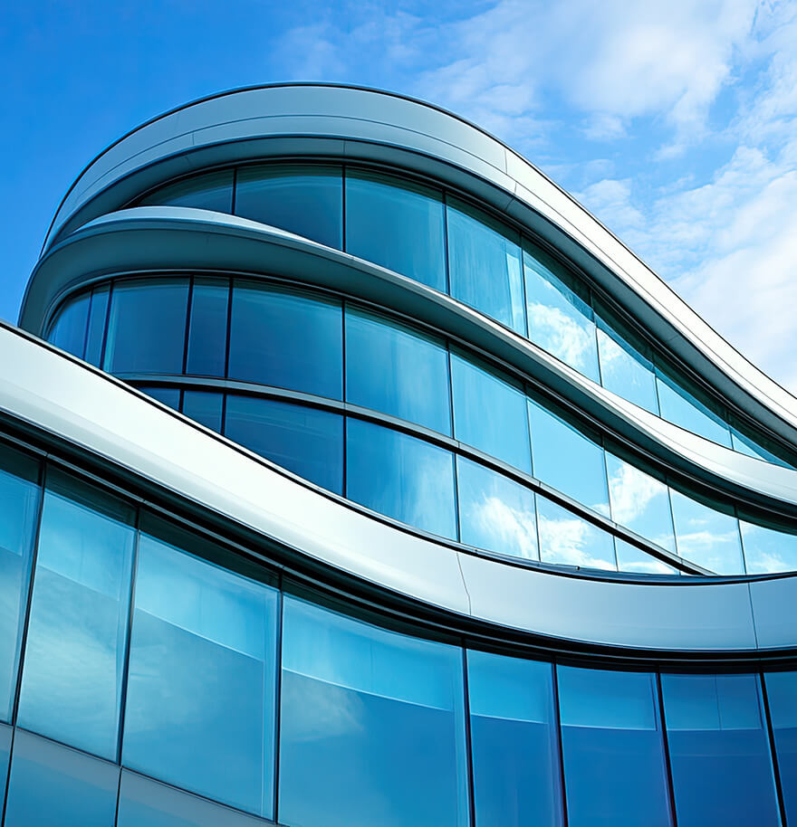 Midi Miroiterie fabricant de verre bombé sur mesure pour les projets architecturaux spécifiques